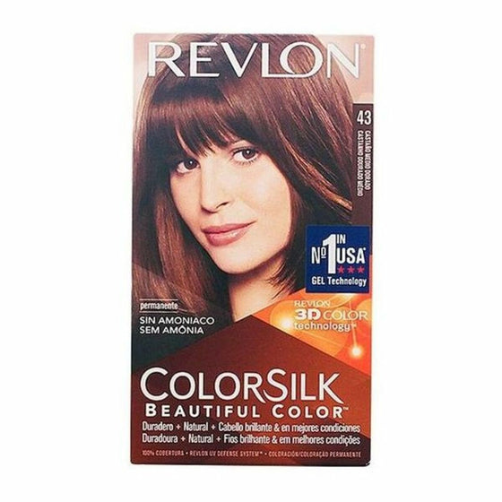 Tinte sin Amoniaco Colorsilk Revlon Castaño dorado