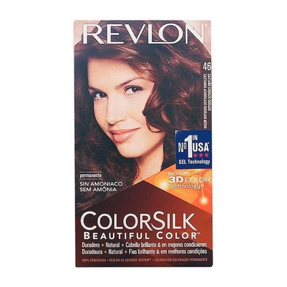 Tinte sin Amoniaco Colorsilk Revlon Castaño cobrizo dorado