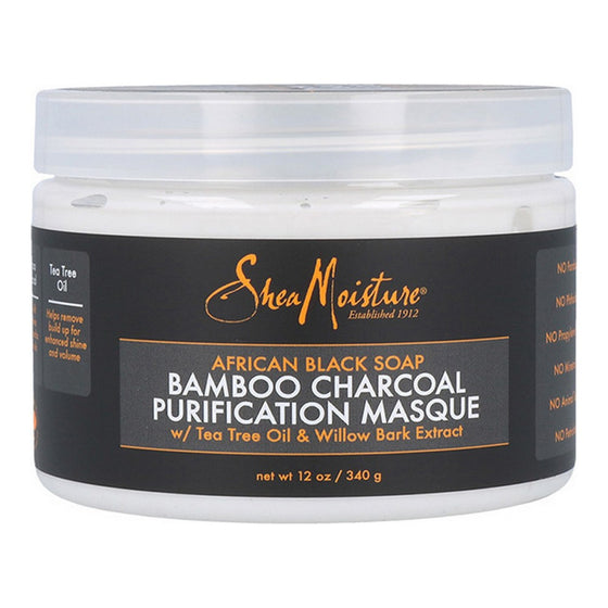 Hair Mask African Black Soap Bamboo Charcoal Shea Moisture (340 g)