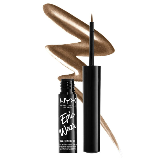 Eyeliner NYX Epic Wear brown me metal Liquid