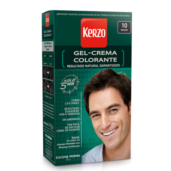 Coloración Permanente en Crema Kerzo 10 - Negro