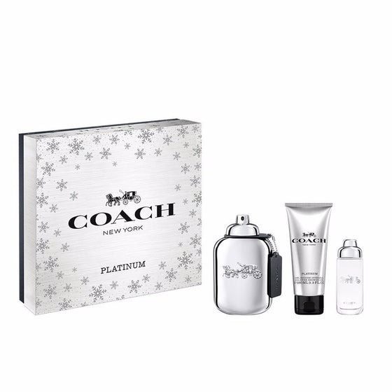 Men's Perfume Set Coach 3 Pieces Platinum