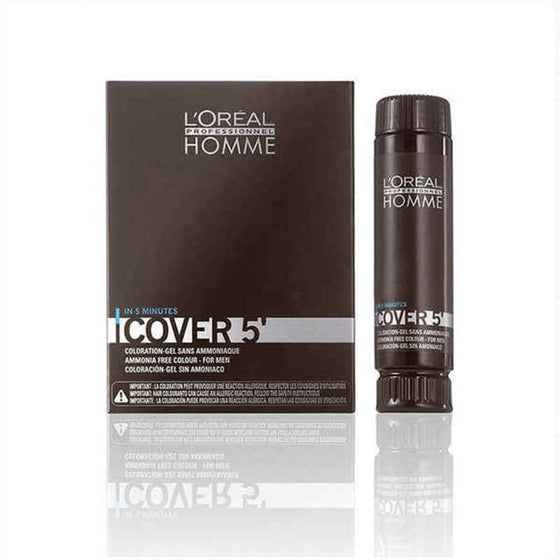 Coloración en Gel Antiedad L'Oreal Professionnel Paris Homme Cover 5' Nº 5 Semipermanente (3 x 50 ml)