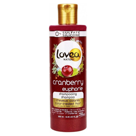 Shampoo für Coloriertes Haar Lovea Nature Cranberry Euphorie (250 ml)