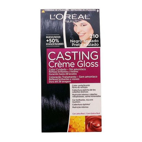 Tinte sin Amoniaco Casting Creme Gloss L'Oreal Make Up Negro azulado