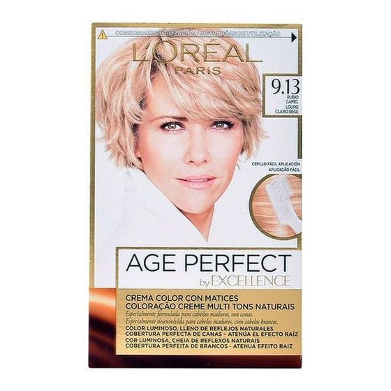 Tinte Permanente Antiedad Excellence Age Perfect L'Oreal Make Up Rubio