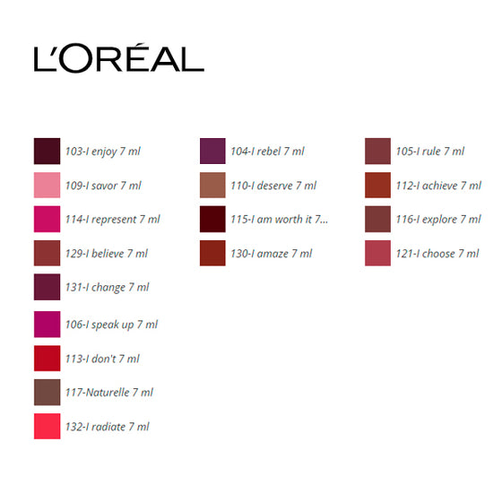 Pintalabios Rouge Signature L'Oreal Make Up (7 ml)