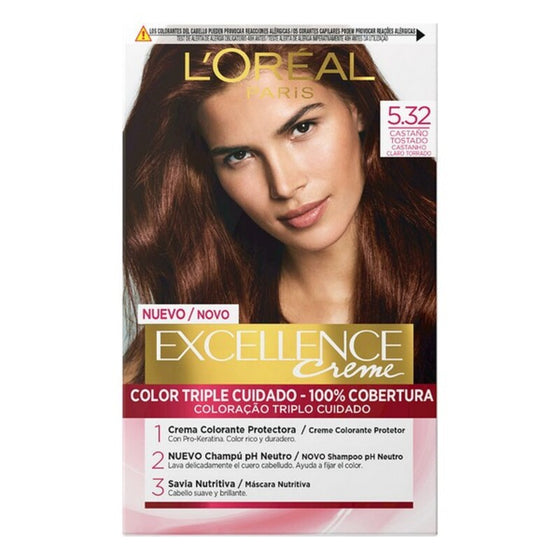 Dauerfärbung Excellence L'Oréal Paris 5.32 Kastanie