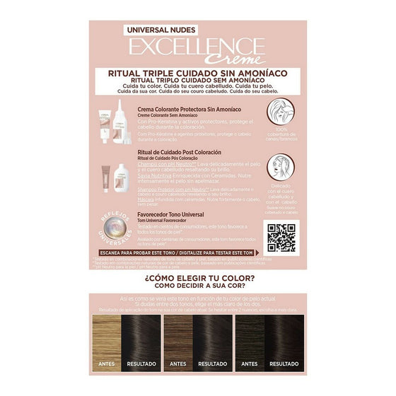 Tinte sin Amoniaco L'Oreal Make Up Excellence 2u-darkest brunette