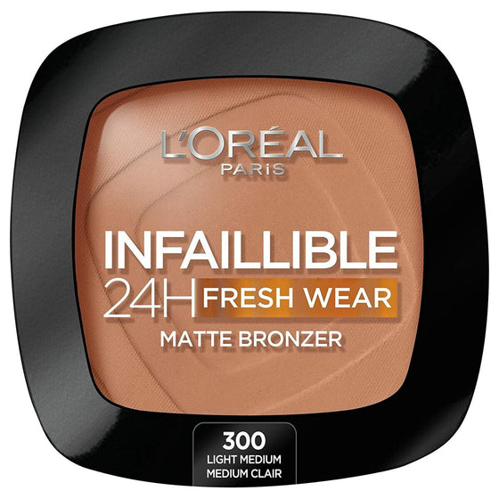 Kompakte Bräunungspulver L'Oreal Make Up Infaillible 300-light medium pale moyen 24 Stunden (9 g)