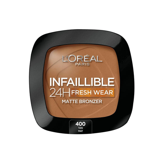 Kompakte Bräunungspulver L'Oreal Make Up Infaillible 400-tan doré 24 Stunden (9 g)