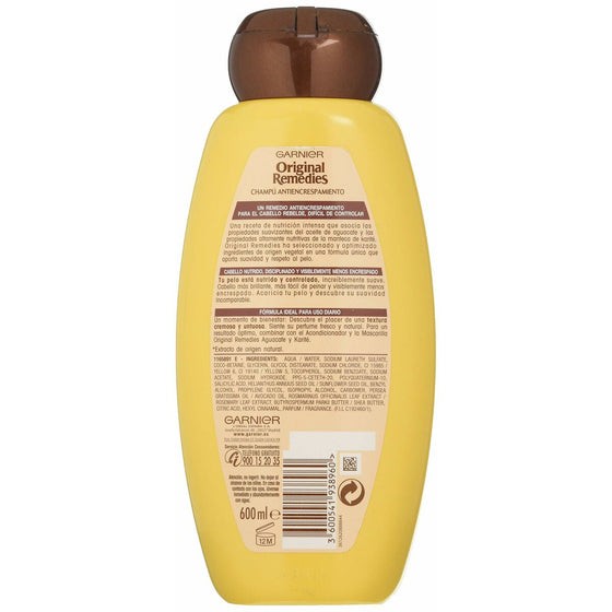 Champú Antiencrespamiento Garnier Original  Remedies Karité Aguacate (600 ml)