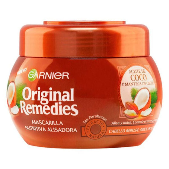 Mascarilla Capilar Nutritiva Alisadora Aceite De Coco Original Remedies Fructis (300 ml)