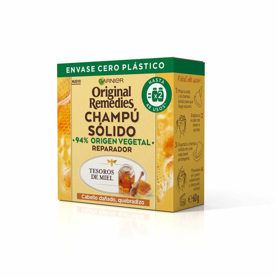 Champú Sólido Garnier Original  Remedies Tesoros de Miel  (60 g)