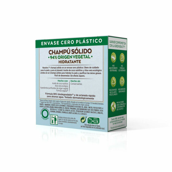 Champú Sólido Garnier Original  Remedies Coco Aloe Vera Hidratante (60 g)