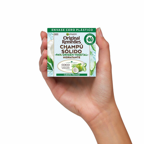 Champú Sólido Garnier Original  Remedies Coco Aloe Vera Hidratante (60 g)