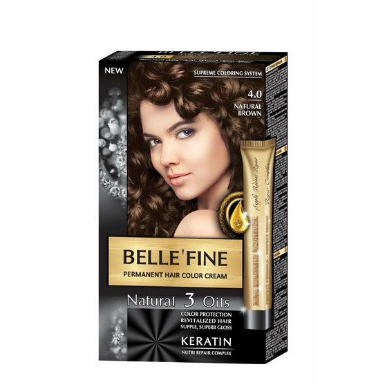 Permanent Dye Belle´Fine Nº 4.0 Brown (30 ml)