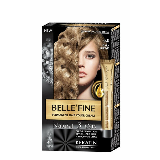 Permanent Dye Belle´Fine Nº 6.0 Dark Blonde (30 ml)