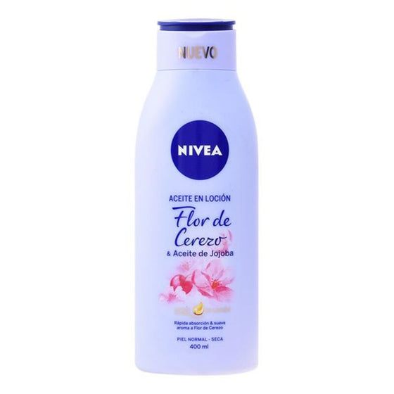 Aceite en Loción Flor de Cerezo y Aceite de Jojoba Nivea (400 ml)