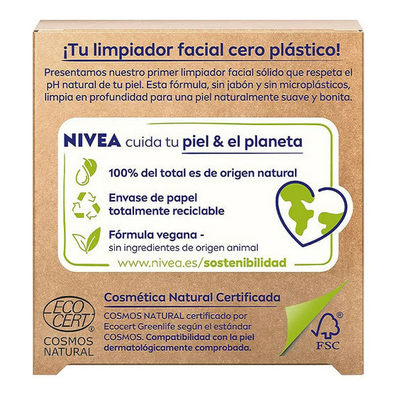 Facial Cleanser Naturally Clean Nivea Solid Exfoliant Active charcoal (75 g)