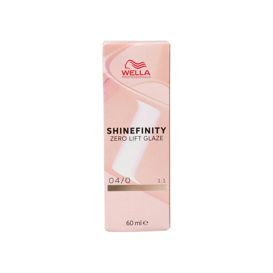 Permanent Dye Wella Shinefinity Nº 04/0 60 ml