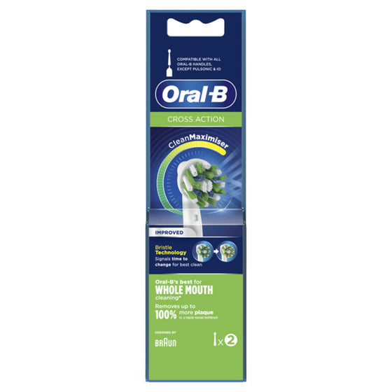 Replacement Head Cross Action Oral-B (2 Pieces)