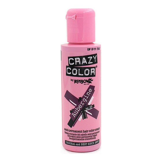 Semi-Permanent Tint Aubergi Crazy Color Nº 50 (100 ml)