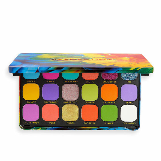 Palette mit Lidschatten Revolution Make Up Forever Flawless Birds of Paradise 18 Farben