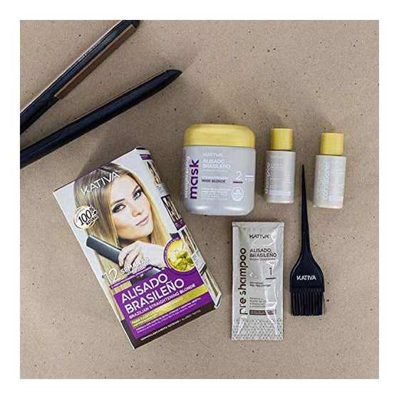 Friseurset für Brasilianische Haarglättung Kativa Pro Blonde (6 pcs)