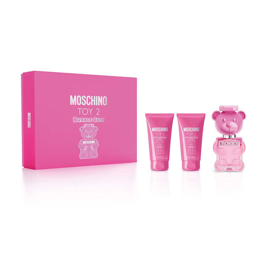 Women's Perfume Set Moschino Toy 2 Bubble Gum 3 Pieces