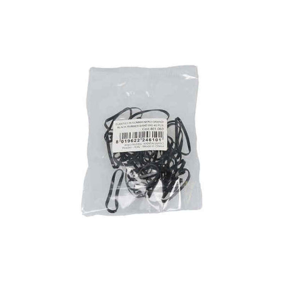 Rubber Hair Bands Xanitalia Large Black (40 pcs)