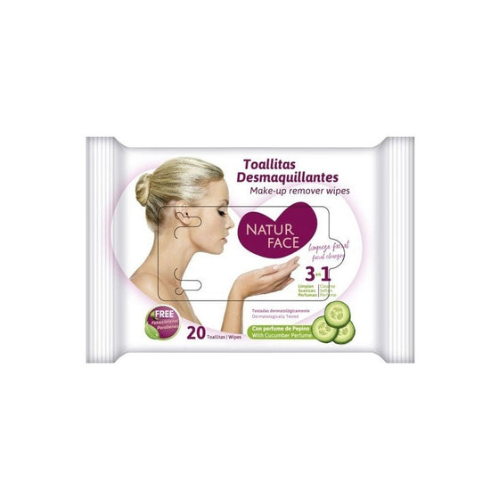 Make Up Remover Wipes Natur Face Cucumber (20 uds)