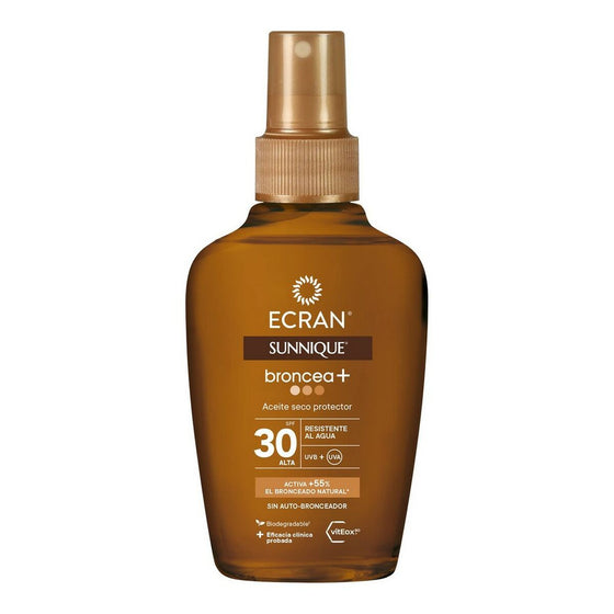 Sunscreen Oil Ecran Sunnique Broncea+ SPF 30 (100 ml)