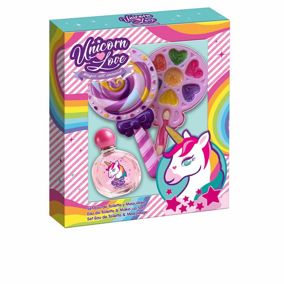 Set de Maquillaje Infantil Cartoon Unicorn Love Piruleta (9 pcs)