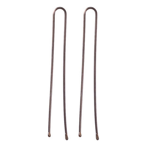 Bun hairpins Eurostil 50 mm Bronze (200 pcs)