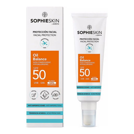 Crema Solar Sophieskin Tratamiento Pieles Acneicas Spf 50 (50 ml)