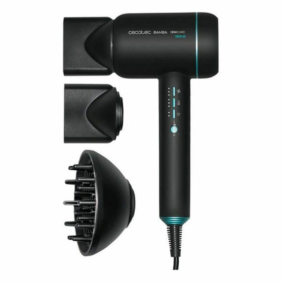 Secador de Pelo Cecotec Bamba IoniCare 6000 Rockstar Ice 1800W Negro