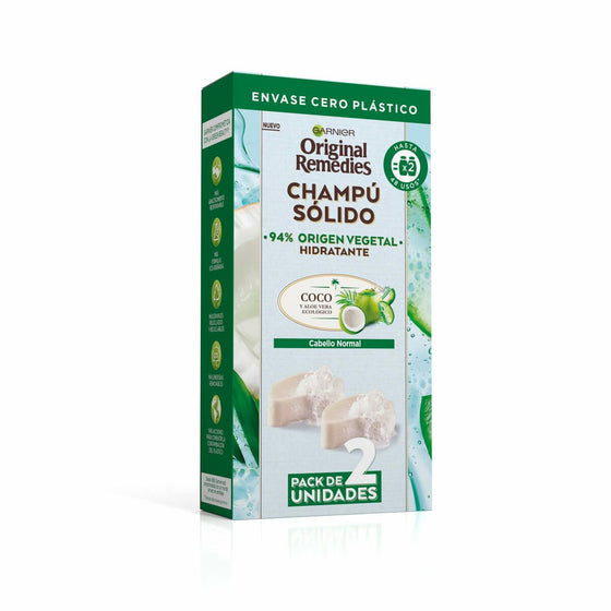 Champú Sólido Garnier Original  Remedies Coco Hidratante 2 Unidades (60 g)