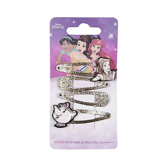 Hair Clips Princesses Disney 4 Units Multicolour