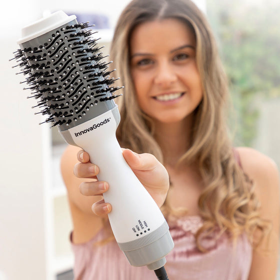 Ionic Dryer and Volumising Brush Volumio InnovaGoods 1000W White/Grey